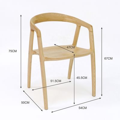 Moderne restaurant in Noorse stijl Houten fauteuil Design Solid Ash Houten eetstoelen met huismeubilair en postverpakking