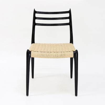 Nordic moderne handgeweven touw houten eetstoel gemaakt van natuurlijk massief hout voor meubels