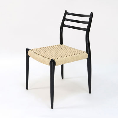 Nordic moderne handgeweven touw houten eetstoel gemaakt van natuurlijk massief hout voor meubels