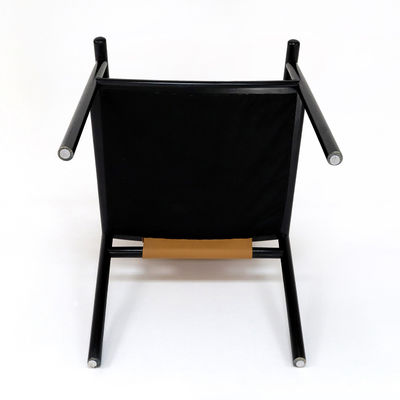 Vintage luxe artistieke aangepaste PU leer bekleding massief hout eetstoel voor restaurant specifiek