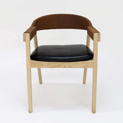 Vakantiefaciliteiten Eetstoel van massief hout voor restaurant Handgeweven touw Algemeen Eenvoud Huismeubilair