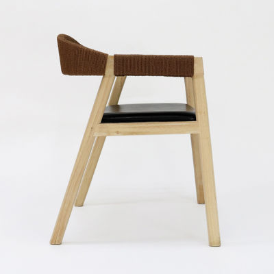 Vakantiefaciliteiten Eetstoel van massief hout voor restaurant Handgeweven touw Algemeen Eenvoud Huismeubilair