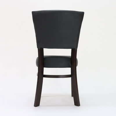 Restaurant Houten eetstoel met PU-leer bekleding en walnoot/natuurlijk/zwart hoesje