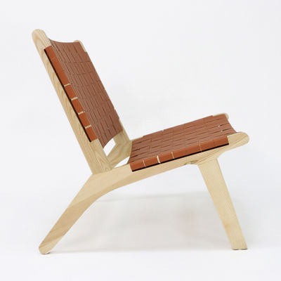 Moderne design Noorse luxe loungestoel PU leer massief hout Leisure sofa stoel set voor woonkamer