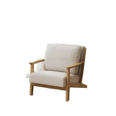 Moderne design Nordic Luxury Lounge Chair Solid Wood Leisure Sofa Stoel voor woonkamer Meubelen Postverpakking Y