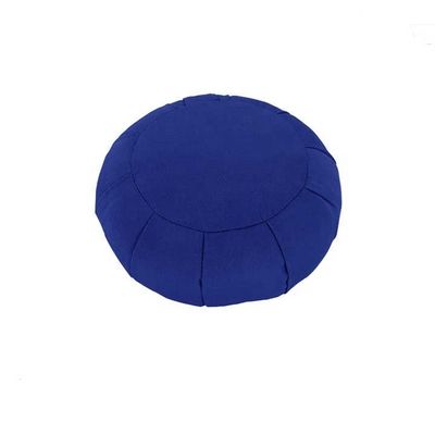 Moderne donkere blauwe katoenen stoel met bolster van bokweed en massief hout