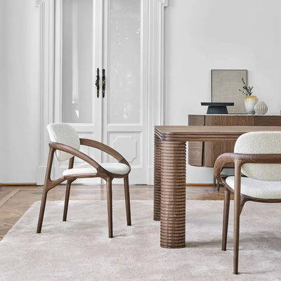 Moderne ontwerp stijl aanpassen luxe massief houten eetstoel voor restaurantmeubilair