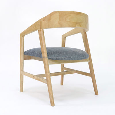 Op maat gemaakte moderne houten eetstoel voor restaurant Hotel Stoffenbekleding Walnoot/Natuurlijk/Zwart