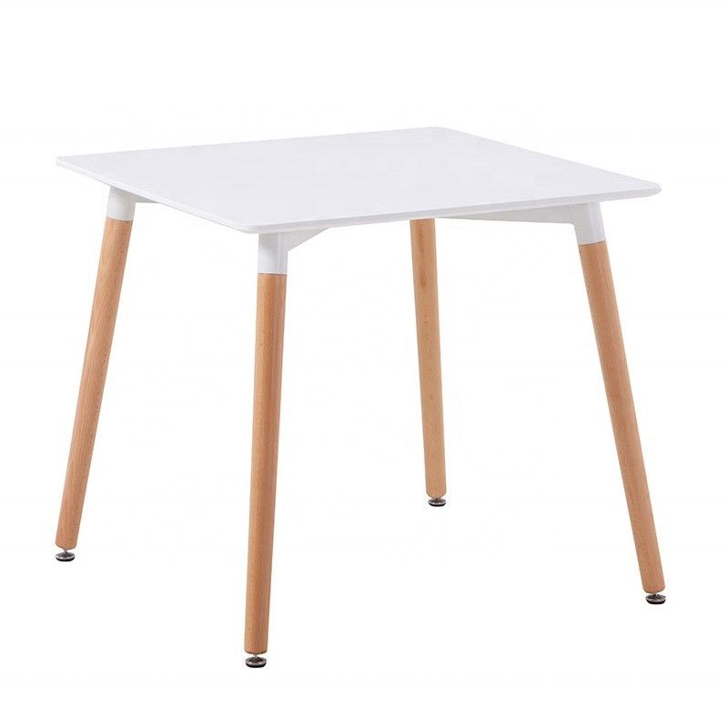 Geen gevouwen verzekering Op maat gemaakte praktische professionele vierkant eettafel met massief houten been Koffietafel Postverpakking