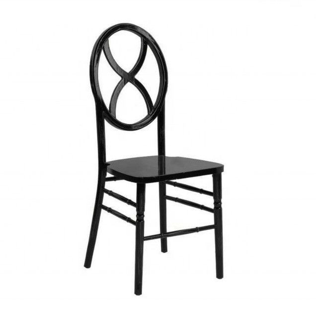 NO Gevouwen massief hout materiaal Stapelbare banketstoelen voor hotelmeubilair Ronde rug Chiavari Design