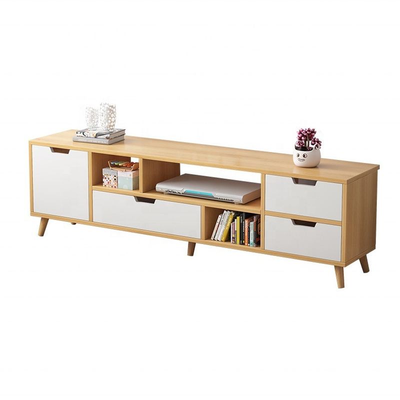 Gepersonaliseerde kleuren woonkamermeubilair Professionele houten tv-stand/kas voor huizen in moderne stijl