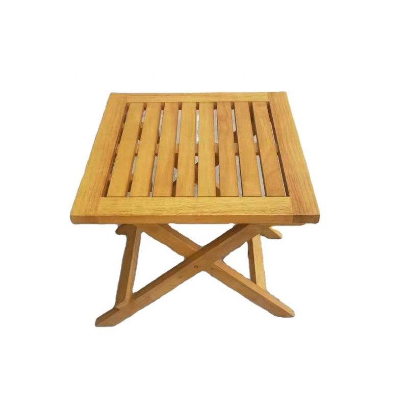 Modern ontwerp Kleine vouwbare tuin rubberen houten tafel voor patio Buiten koffie dranken Postverpakking Moderne stijl