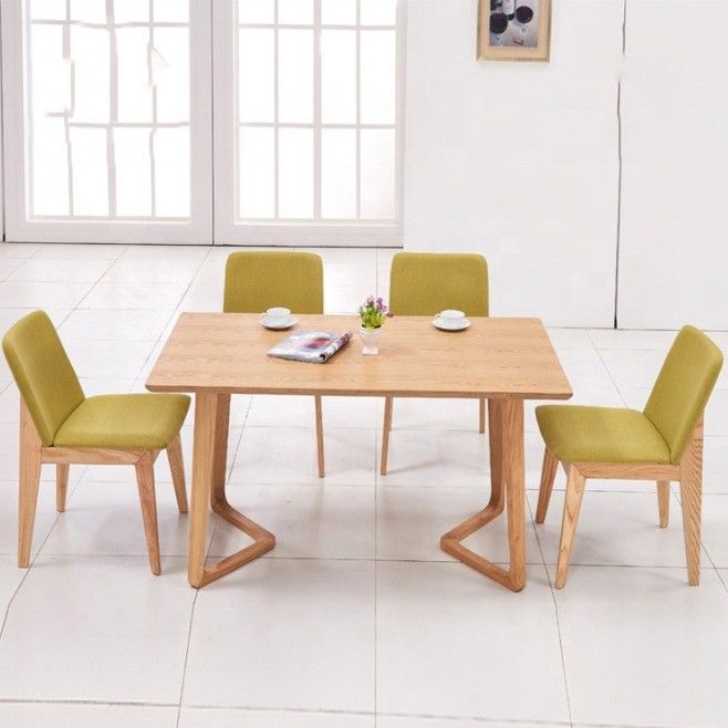 Op maat gemaakte uitstekende bewerking van massief hout been eetkamer set meubels met eetkamer tafel en stoelen ontwerp
