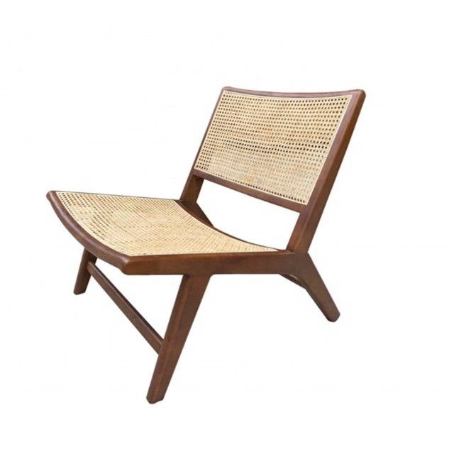 Algemene Rattan Leisure Lounge Chair Bruine kleur Rattan slaapkamermeubilair Lounge Modern ontwerp voor ontspanning in de buitenlucht