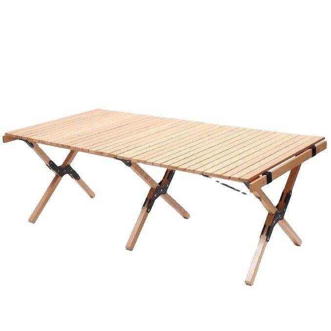 Natuurhout Eetkamermeubelen Moderne ontwerpen Opvouwbare set van massieve boerderij tafels en stoelen voor speciale evenementen