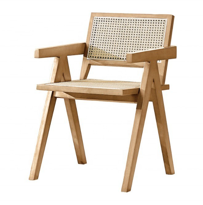 OEM-service geaccepteerd Modern Design Solid Wood Rattan Chair