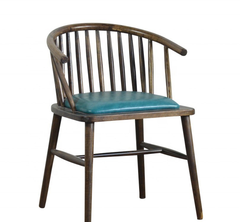 Moderne houten gepolsterde eetstoel De perfecte combinatie van stijl en comfort