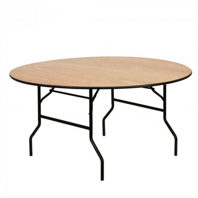 Ontwerp Ronde Houten Banket Bruiloft Opvouwbare Boerderij Tafel Eetkamer Tafel voor Evenementen Huur en Eetkamer Meubelen