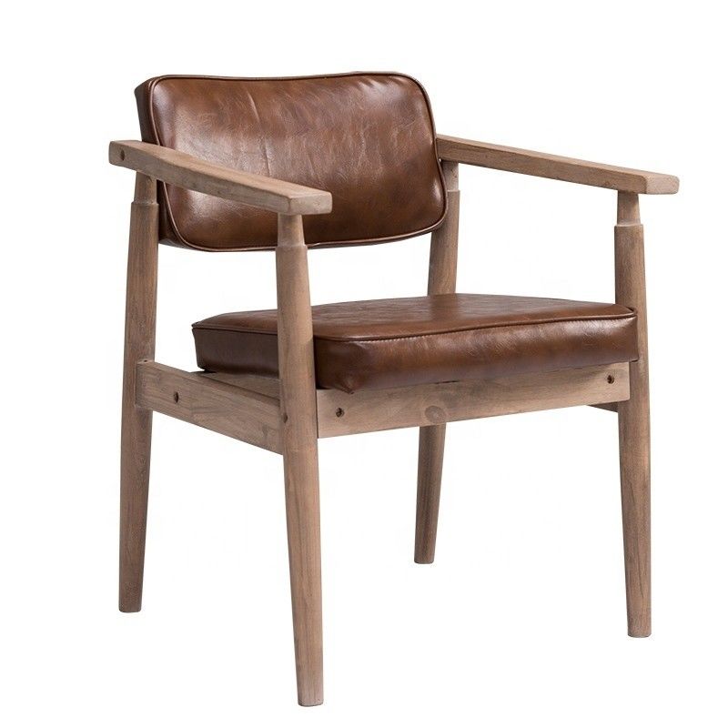 Vintage stijl antieke massief houten armleuning Cafe Restaurant Leisure Lounge Vintage stoel met OEM service geaccepteerd