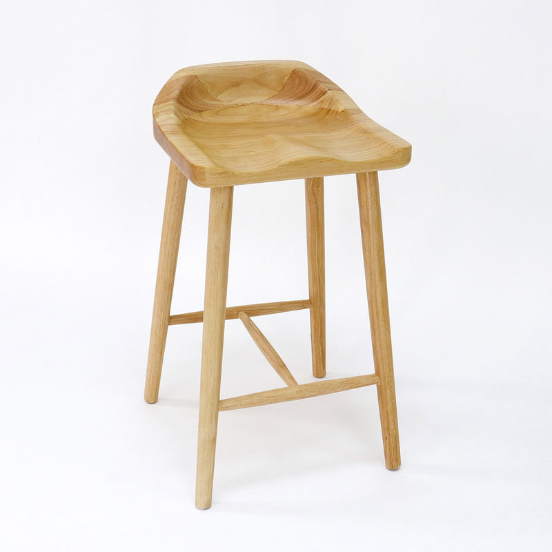 Rubberen houten frame Antieke massieve houten barstoel Houten barstoelen voor bartafel in post Verpakking en materiaal