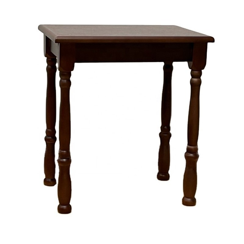 Natuurlijke of donkere walnootkleur Houten eettafel voor antiek restaurant