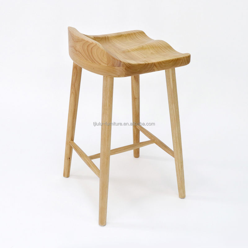 W43*D42.5*H74CM Antieke barstoel van massief hout Hoogste stoel Houten stoel