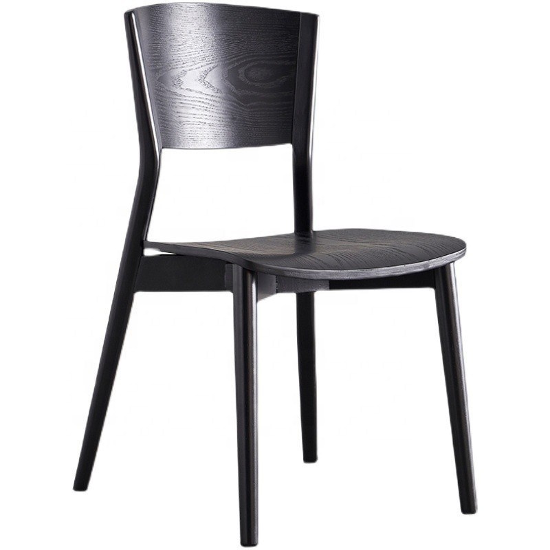 Moderne luxe huishoudelijke/hotel eetstoel met stapelbaar ontwerp en massief houten materiaal