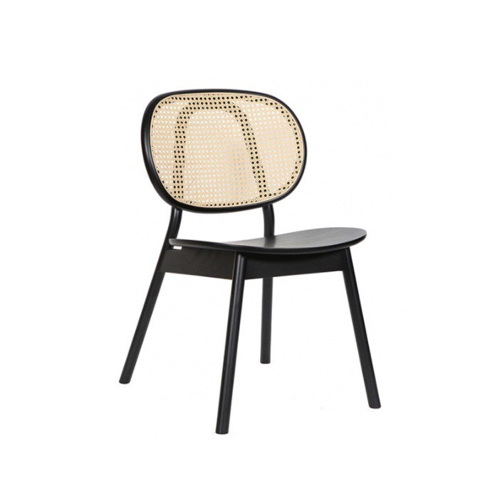 Moderne stijl As en Rattan Materiaal Rattan Eetstoel voor eetkamer