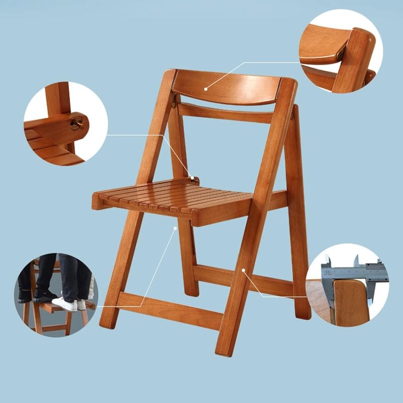 Volledig hout Nordic Design opvouwbare eetstoel in natuurlijke/aanpasbare kleur
