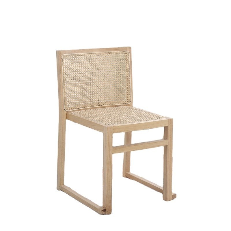 Eetkamermeubilair Echt rattan Eetstoel van massief hout voor stapelbare en Nordic Leisure