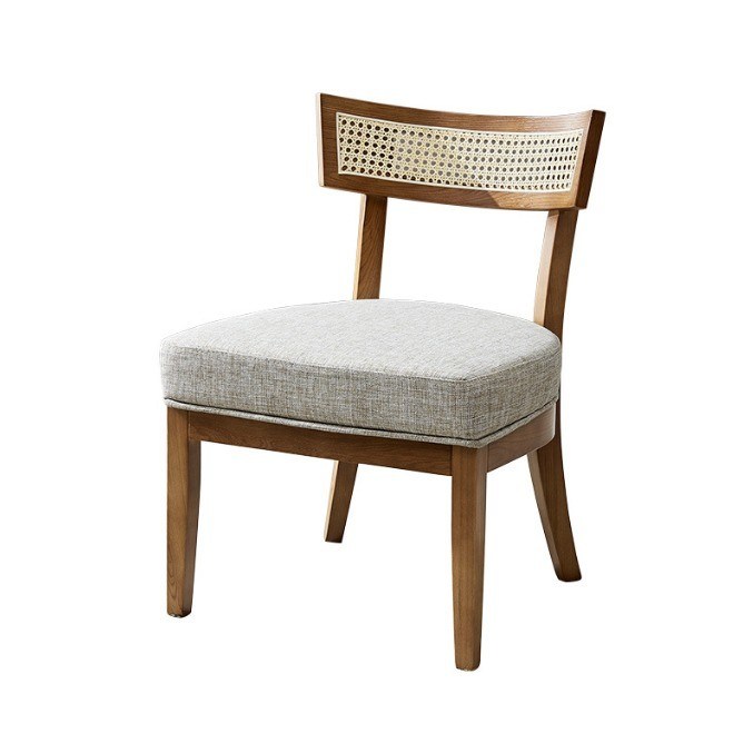 Nordic Style Rattan Eetstoel Polstered Massief Houten Stoel Voor Woonkamer Decoratie