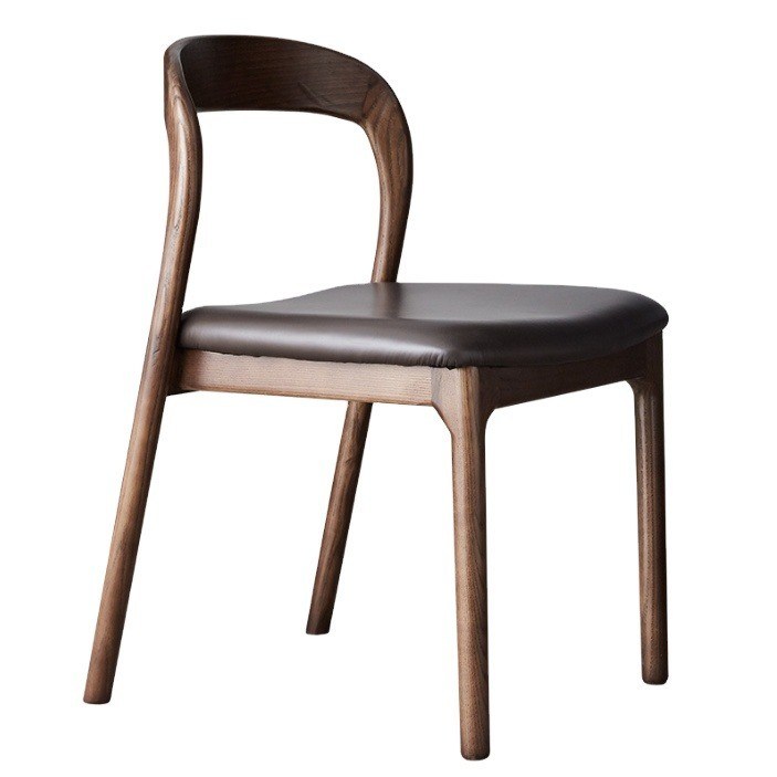 Moderne Nordieke stoel met tapijt van massief hout Eetstoelen met afmetingen W48,5cm*D55,2cm*H77cm