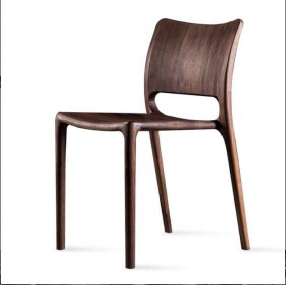 Voeg een vleugje luxe toe aan uw koffiewinkel en restaurant met High End Solid Wood Nordic Bent Backrest Eetstoel