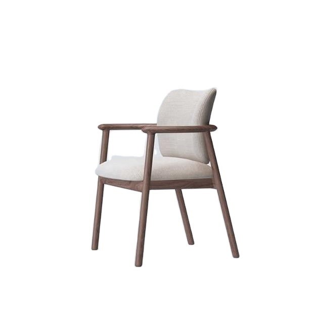 Home Meubelen Luxe High End Nordic Solid Ash Hout Bent Rugleuning High Density Sponge Gepuppelde Arm Chair