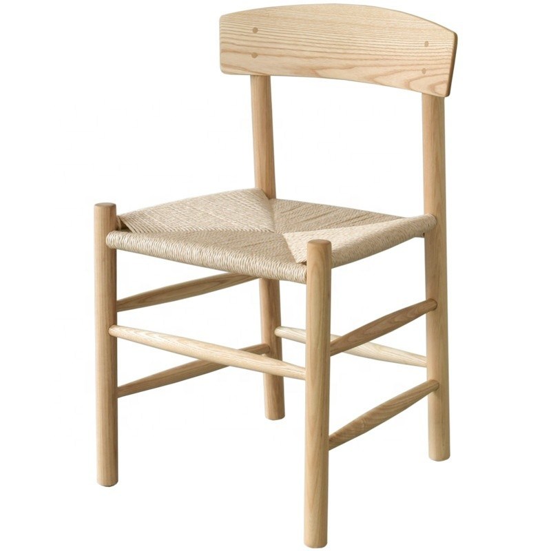 Hoogwaardig massief hout Japanse touw Geweven gebogen rugleuning Outdoor Leisure Chair NO Opvouwbare oplossing Selectie Type Versie