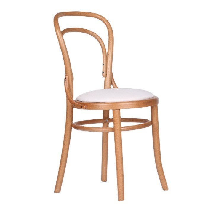 Postverpakking Y Hoog rug houten eetstoel met antiek ontwerp en beuk houten bekleding