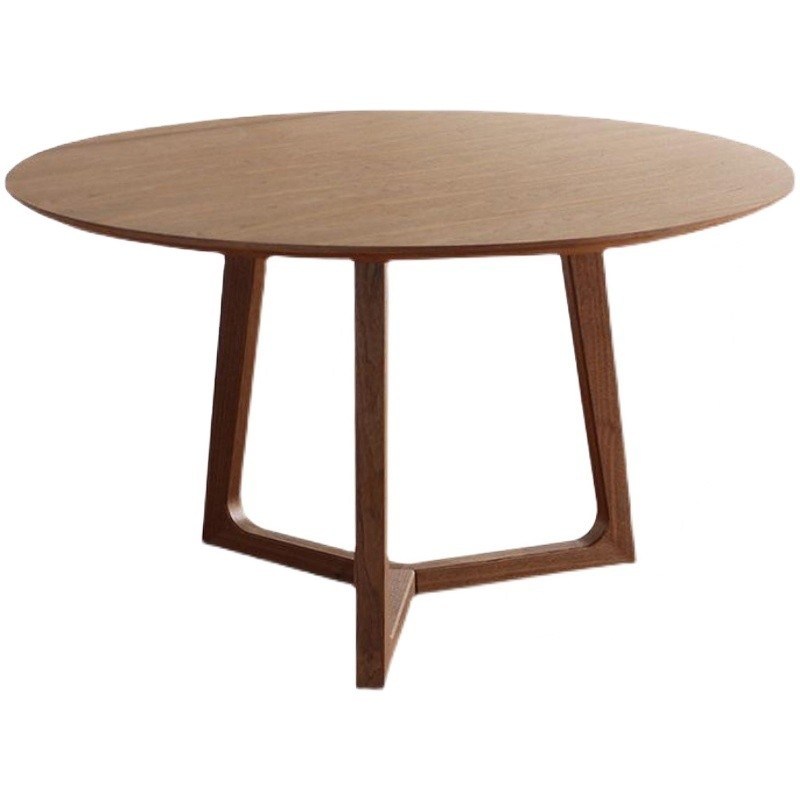 Hotel European Modern Nordic Design Ronde houten tafel met massief rubberhout en eikenhout