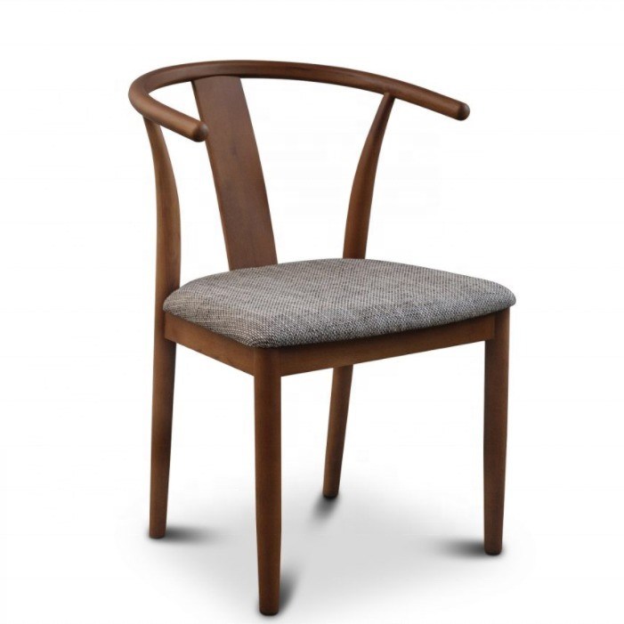 Vintage meubels van een koffiewinkel van massief hout Eetkamer Wishbone stoel met kussen en mahonie Afwerking Twee jaar garantie