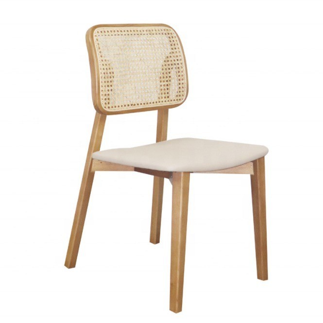 Houten rottangestoel in Nordic Leisure-stijl voor modern interieur