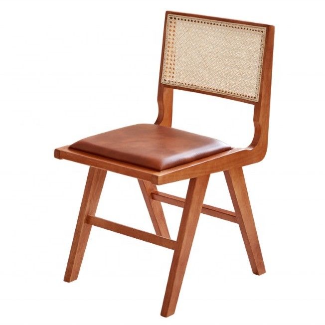 Huismeubelen Antiek Noordisch Restaurant Rattan/Wicker Stoel Massivhout Eetstoel met hedendaags design