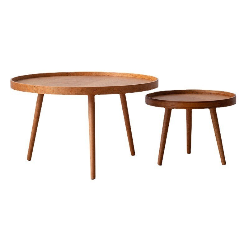 Moderne design Noordse massief hout ronde tafel voor woonkamer OEM service geaccepteerd