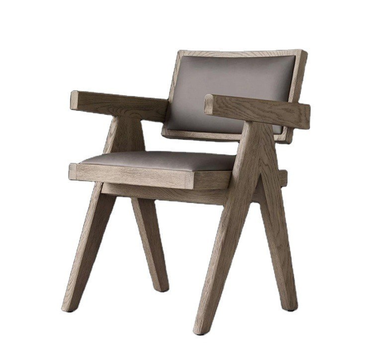 Topklasse hotel restaurant huis met eetkamer moderne houten PU stoelen met armleuning en nitrolacquer afwerking