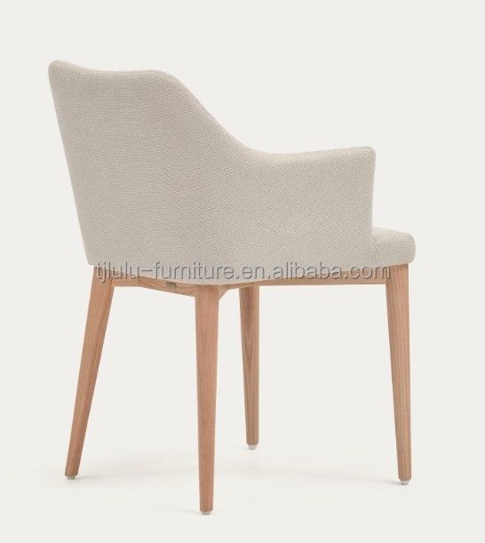 Home Meubelen Noordse stoffen Gelijnd Houten Luxe Eetstoelen voor Hotel Restaurant Banket