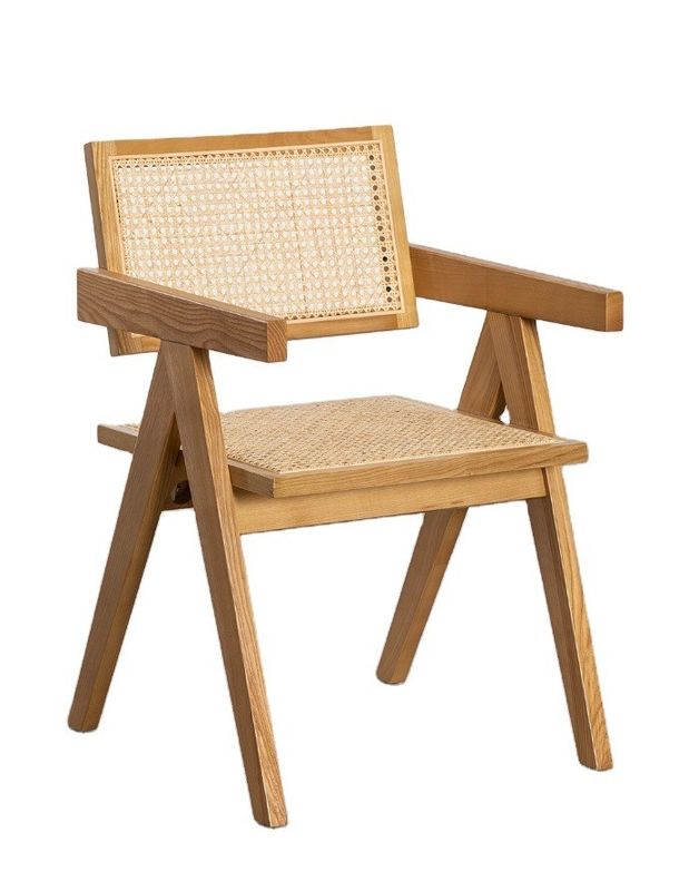 Home Meubelen Nordic Solid Wood Rattan Eetstoel voor hotel- en woonkamermeubelen