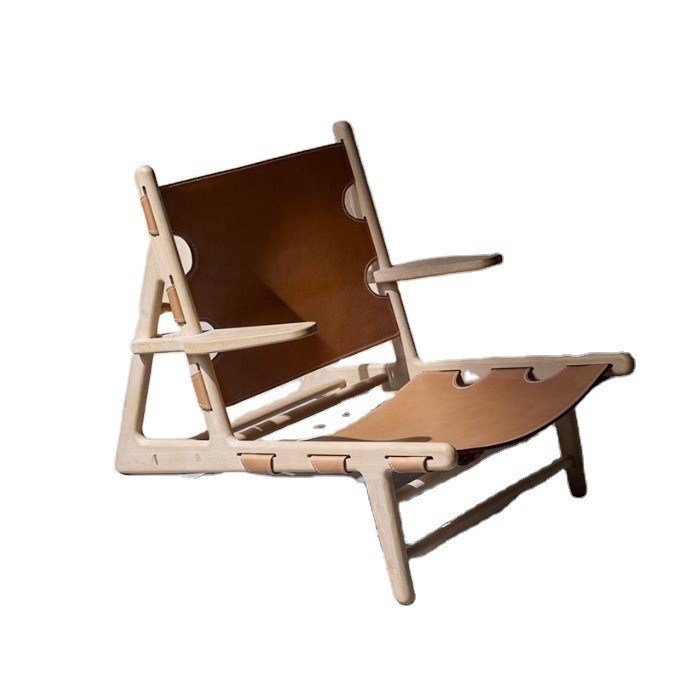 Moderne Nitrolacquer Finish PU Leer fauteuil voor moderne en comfortabele woonkamer