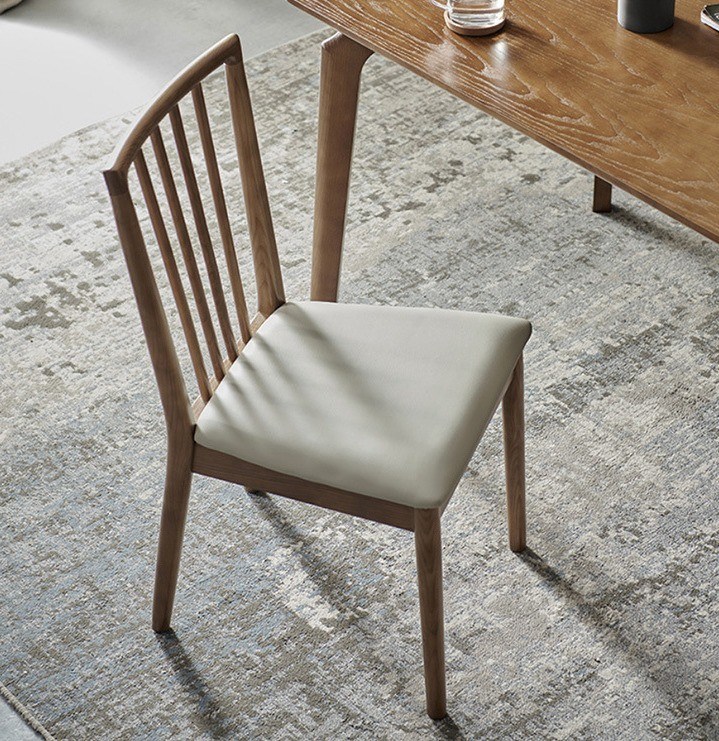 Recreatie stoel Restaurant Eetstoel van massief hout met ontwerp en bekleding