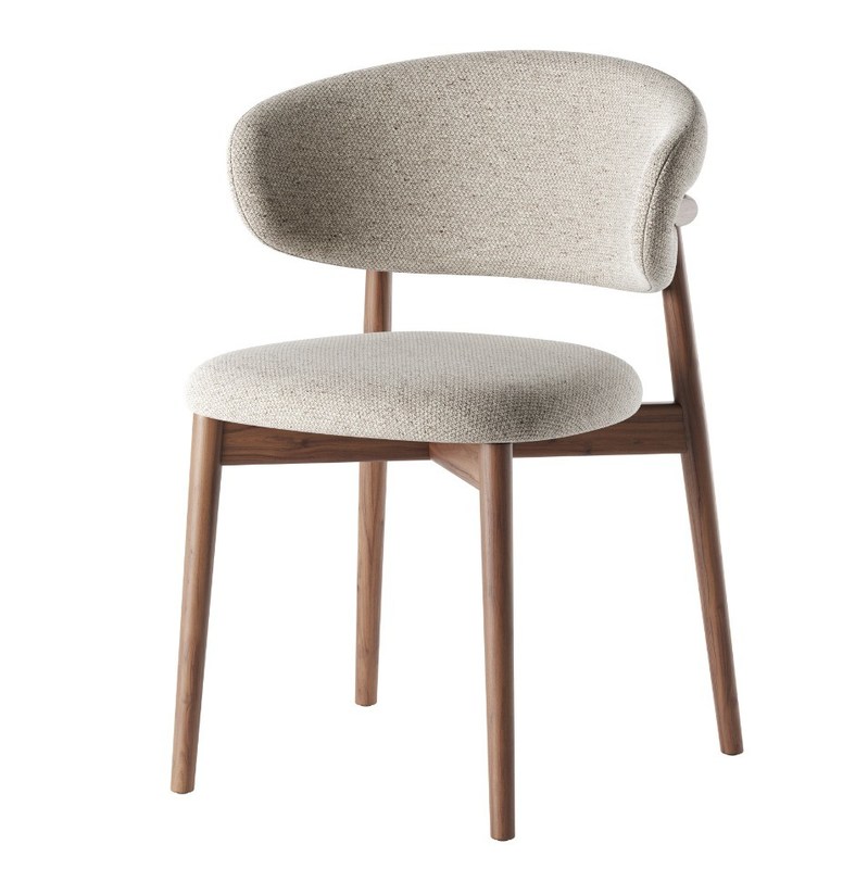 Gepolsterde Noorse moderne stoel van massief hout met nitrolacquer en houten stoelen voor restaurants