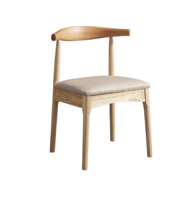 Rattan en massief hout afwerking Nitrolacquer Eetstoel Set voor hotel-restaurant meubels in de Noordelijke moderne stijl