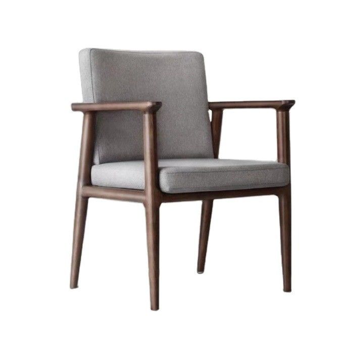 Huis Huiskamermeubelen Moderne luxe eetstoel met doek en massief houten frame