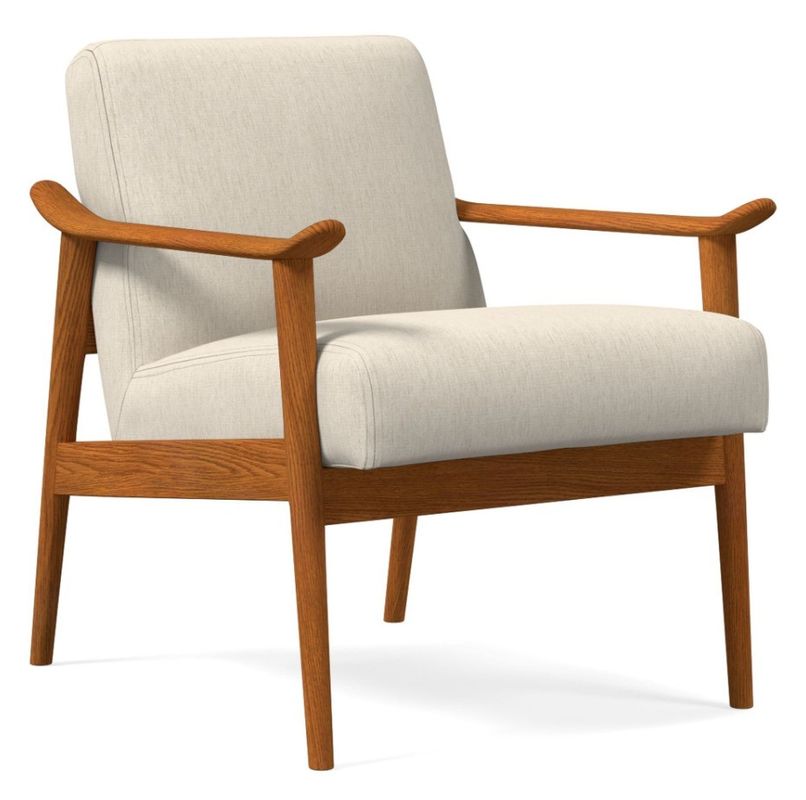 Voeg comfort en elegantie toe aan uw woonkamer met Massief Hout Leisure Lounge Houten Sofa Stoel W67*D79*H78 CM